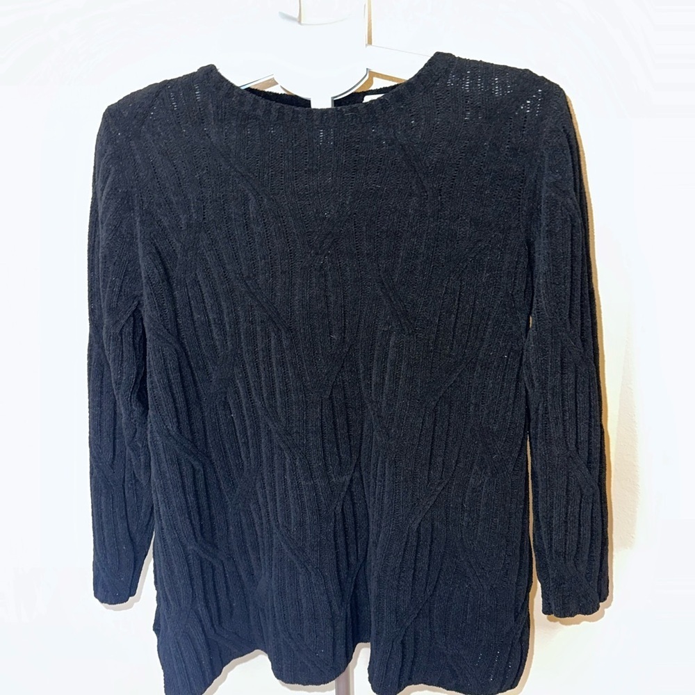 J. Jill Black Chenille Women's Sweater